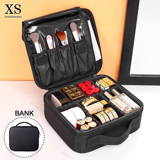 Portable Multi-Grid Makeup Case, Makeup Artist Nail Art Artist Makeup Tool Storage Box for Travel